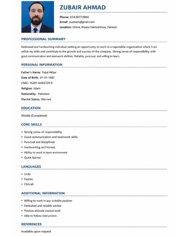 best cv maker in pakistan