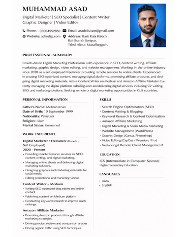 adrodigi.com cv maker platforms